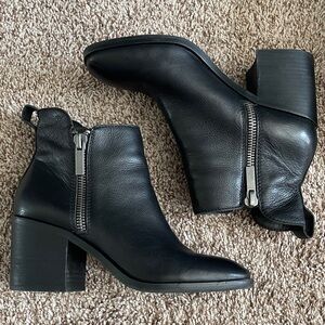 Lucky Brand Black Leather Ankle Boots